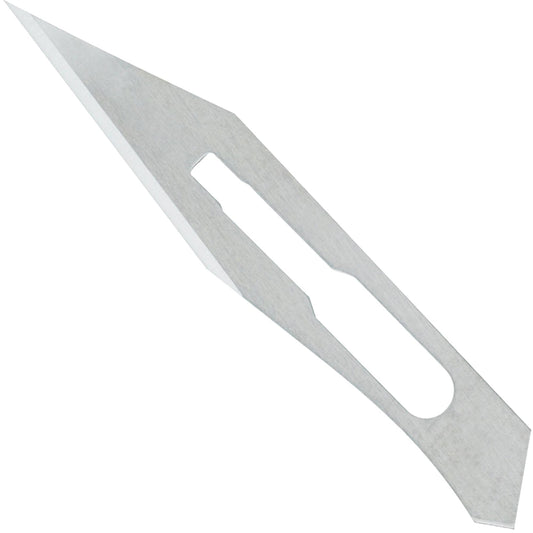 Scalpel Blades Sterile High Carbon Steel Dermablade, # 25 Surgical Blade - Individually Wrapped, a box of 100 Pcs + # 4 Scalpel Handle