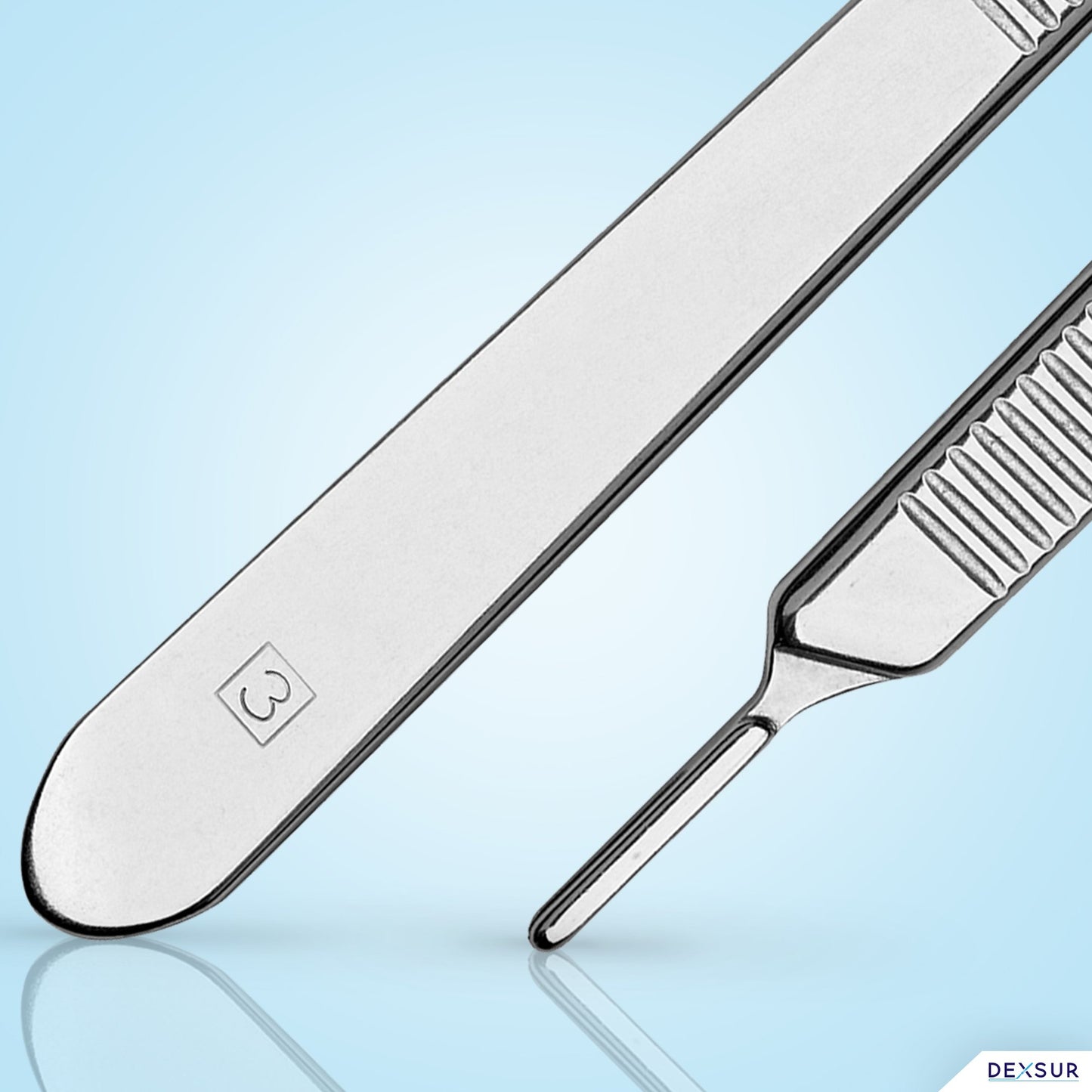 Scalpel Handle # 3, Premium Quality, Rust Proof Stainless Steel Scalpel Knife Handle, Lightweight and Durable, Fits Surgical Blades No. 10, 11, 12, 13, 14 and 15