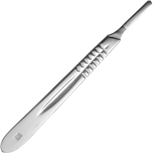 Scalpel Handle # 4, Premium Quality, Rust Proof Stainless Steel Scalpel Knife Handle, Lightweight and Durable, Fits Surgical Blades No. 20, 21, 22, 23, 24 and 25