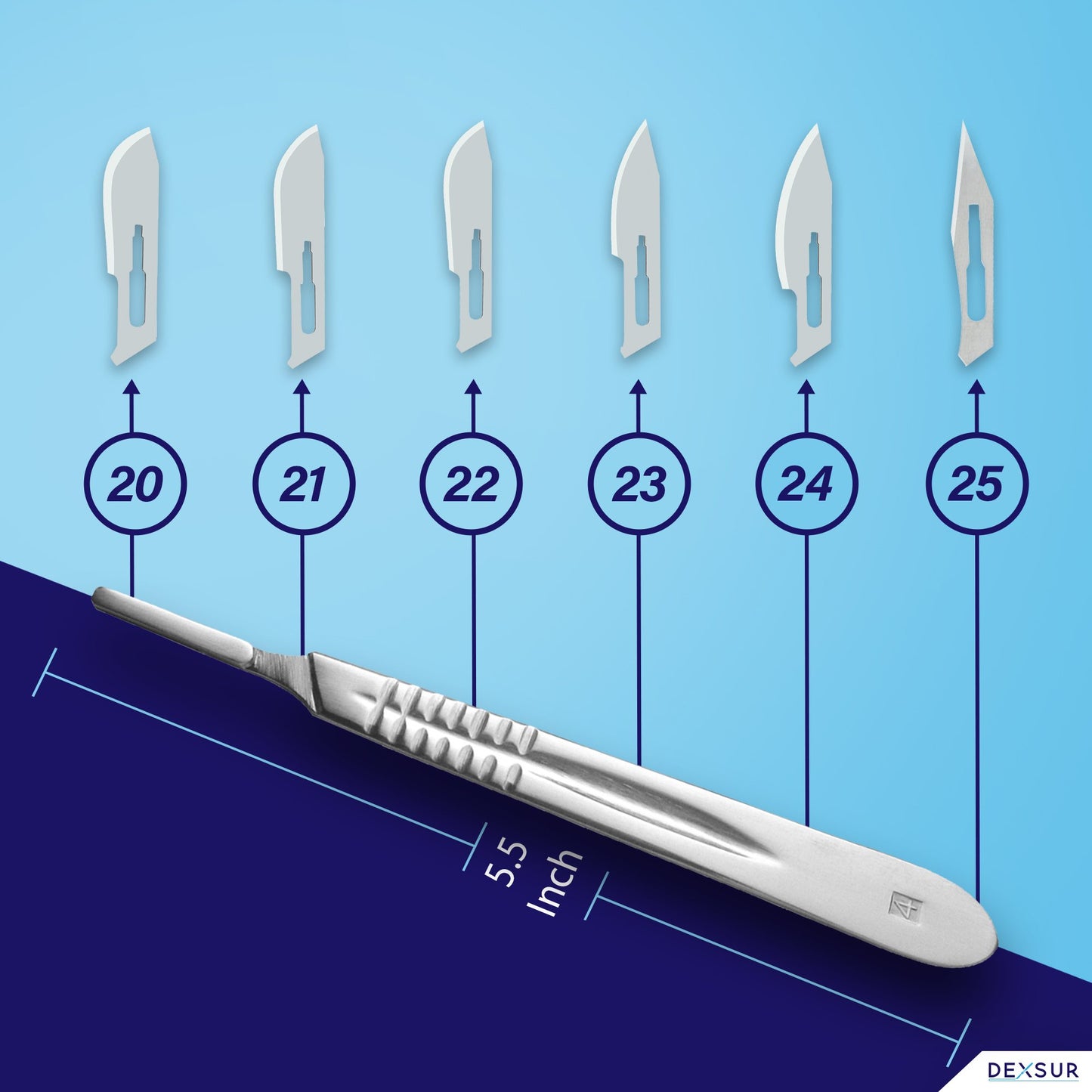 Scalpel Handle # 4, Premium Quality, Rust Proof Stainless Steel Scalpel Knife Handle, Lightweight and Durable, Fits Surgical Blades No. 20, 21, 22, 23, 24 and 25