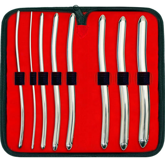 Hegar Medical Dilator Sounds Set, Stainless Steel Instrument, 7.5" - 8 Pcs - Double Ended