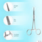 Precision Kelly Hemostat Forceps Locking Tweezers Clamp, Silver, 6.25 Inches, Straight Stainless Steel