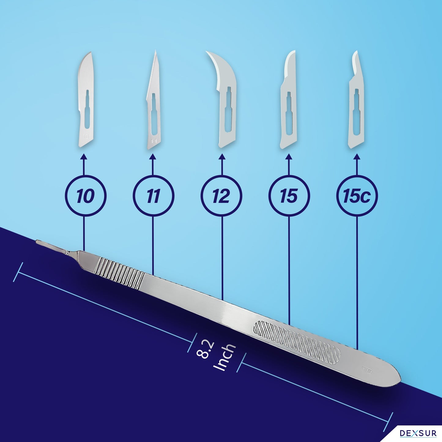 Scalpel Handle # 3L, Premium Quality, Rust Proof Stainless Steel Scalpel Knife Handle, Lightweight and Durable, Fits Surgical Blades No. 10, 11, 12, 13, 14 and 15