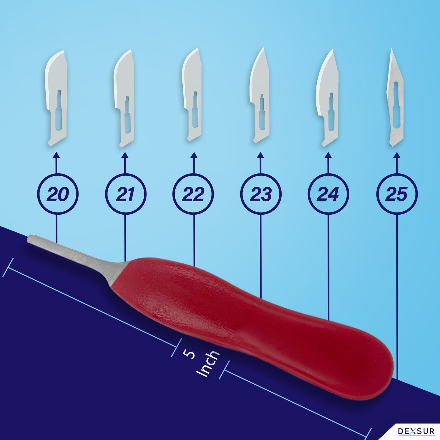 Scalpel Handle # 6, Premium Quality, Rust ProofHard Plastic Scalpel Knife Handle, Lightweight and Durable, Fits Surgical Blades No. 20, 21, 22, 23, 24 and 25